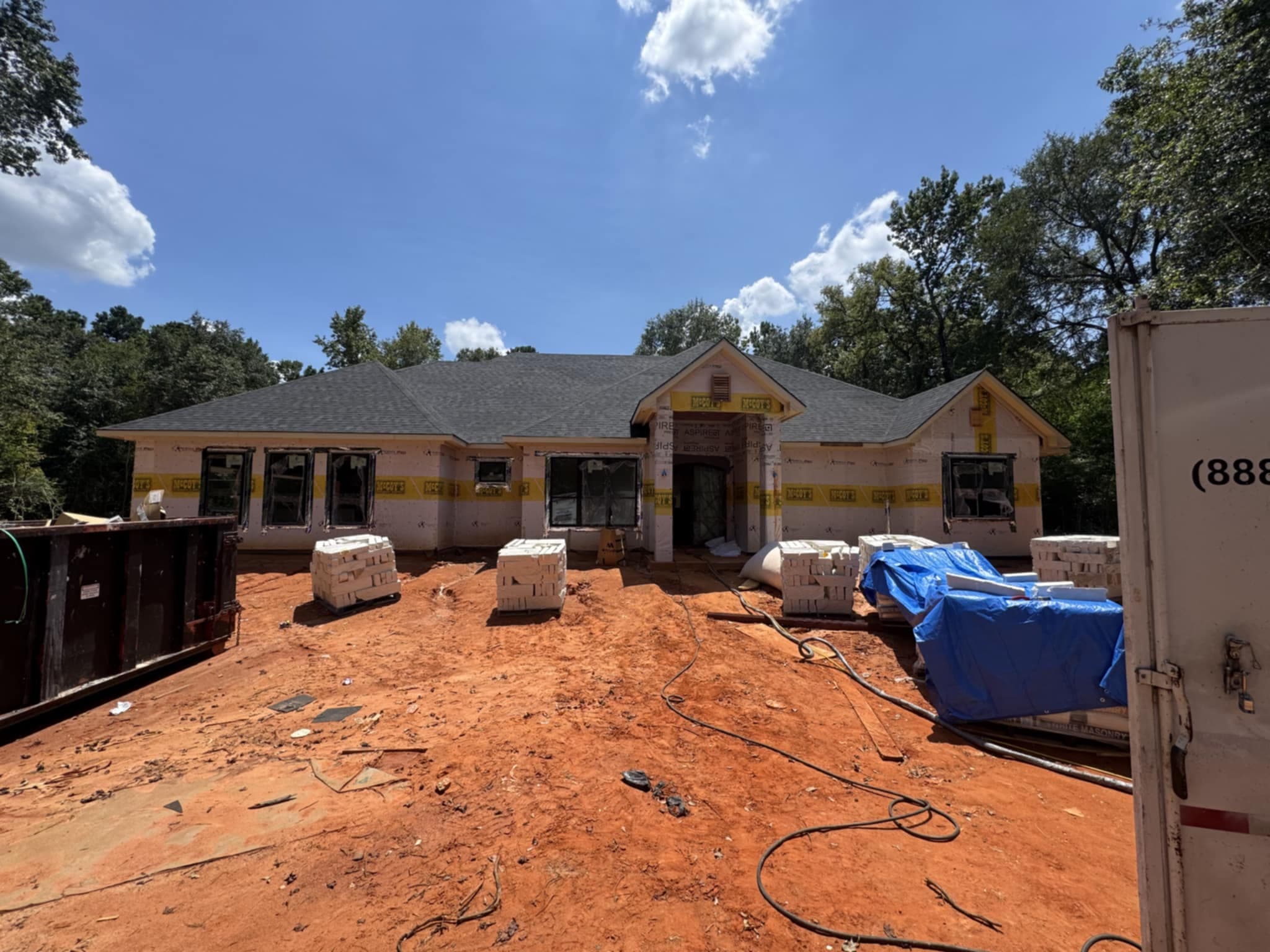 Luxury custom home under construction